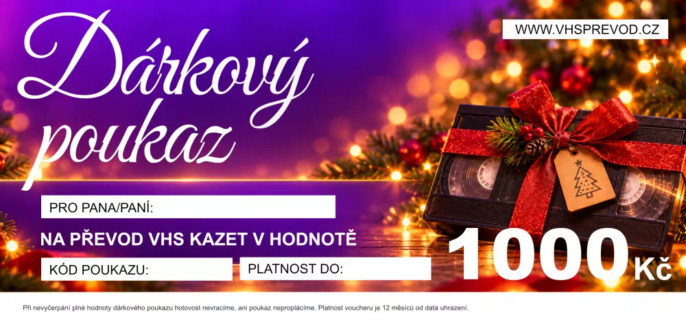 dárkový voucher na převod vhs